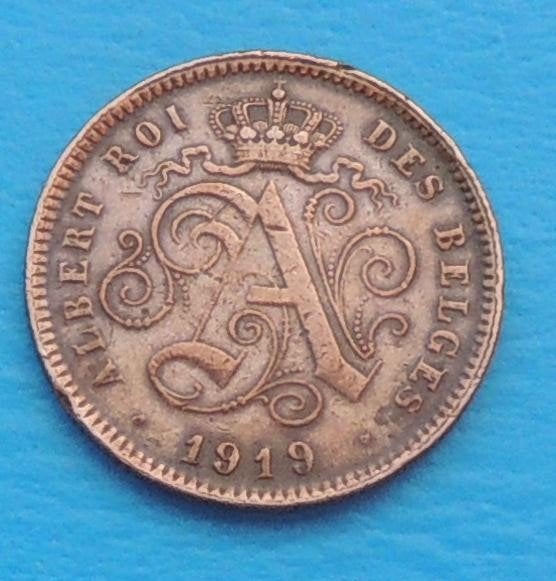1919 2 centimes FR Albert 1er, Timbres & Monnaies, Monnaies | Belgique, Envoi, Métal, Monnaie en vrac