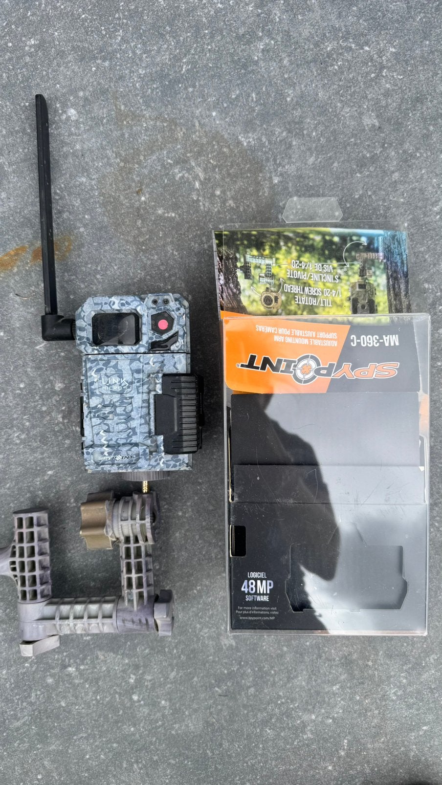 SPYPOINT LINK-MICRO 4G – Caméra de chasse + support MA-360-C, Enlèvement, Comme neuf