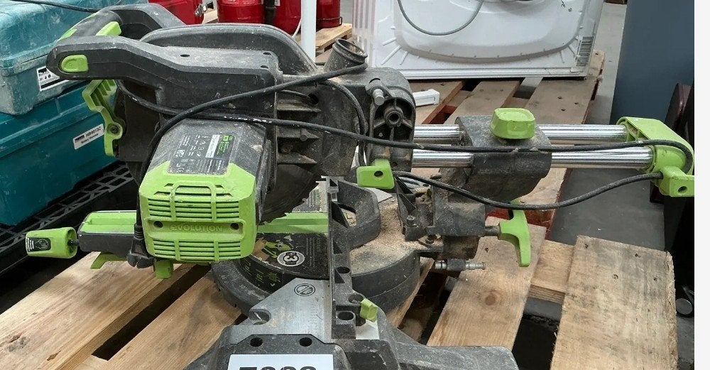 evolution f255 uittrekbare afkortzaag, Doe-het-zelf en Bouw, Gereedschap | Zaagmachines, Ophalen, Evolution, Gebruikt, 70 mm of meer