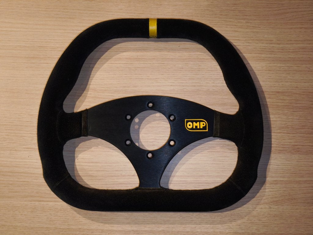Volant sport OMP Kubic - Peau retournée, Enlèvement, Utilisé, Lotus