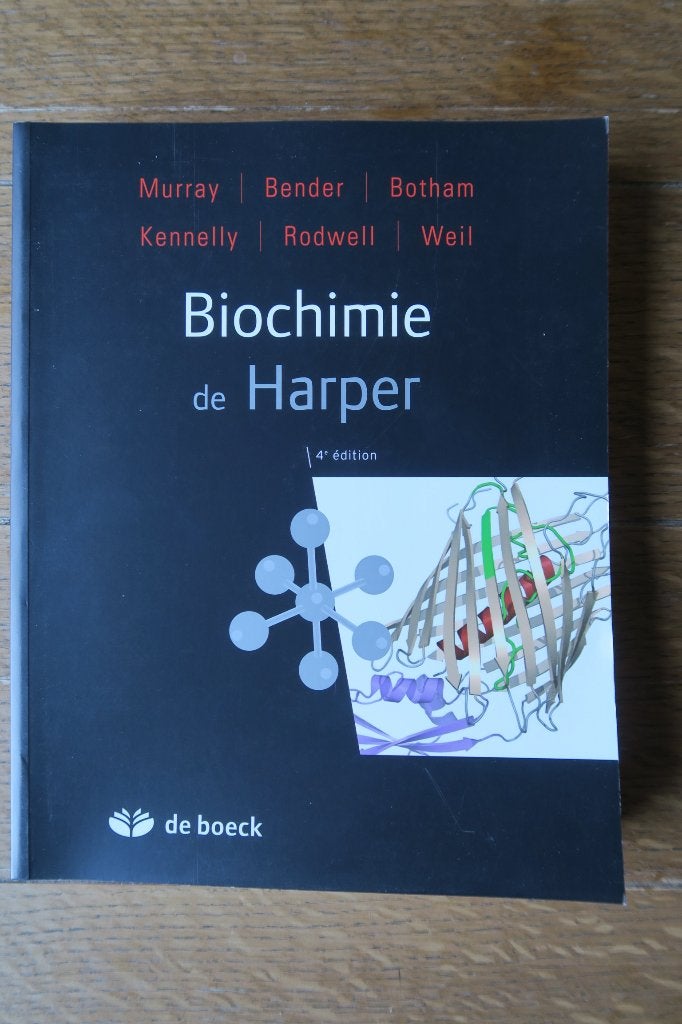 Livre " Biochimie de Harper" pour étudiant, Enlèvement, Comme neuf, Murray, Sciences naturelles