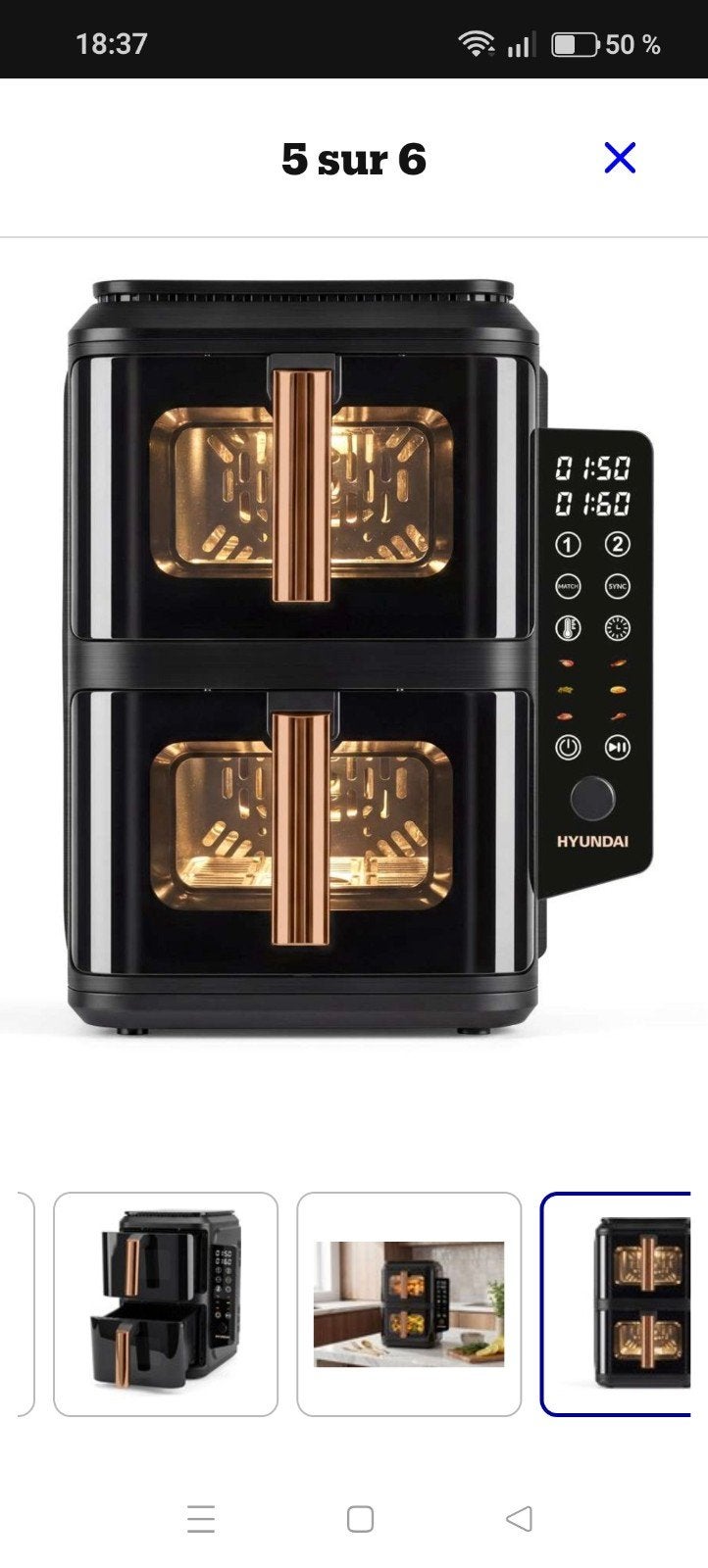 airfryer neuf jamais utilisé deux bacs, Electroménager, Enlèvement ou Envoi