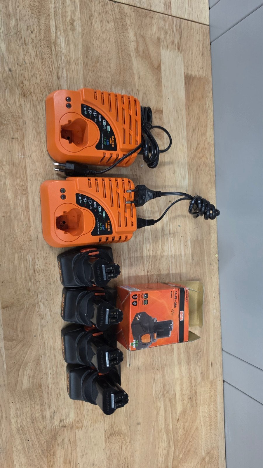 Bahco 14,4V batterijen (4x)  inclusief. laders - nieuw!, Nieuw