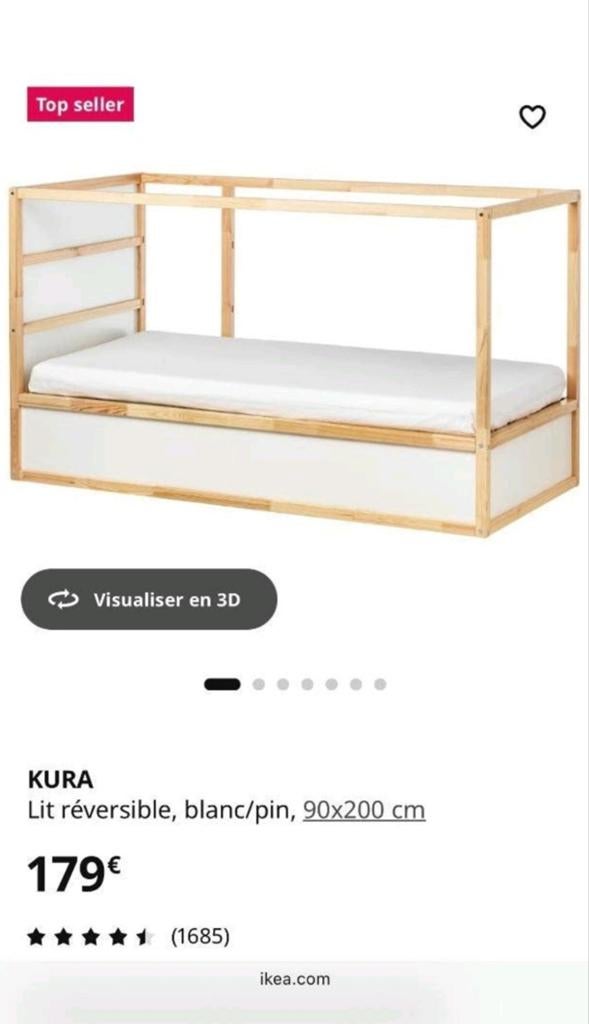 Lit superposé ikea., Enlèvement