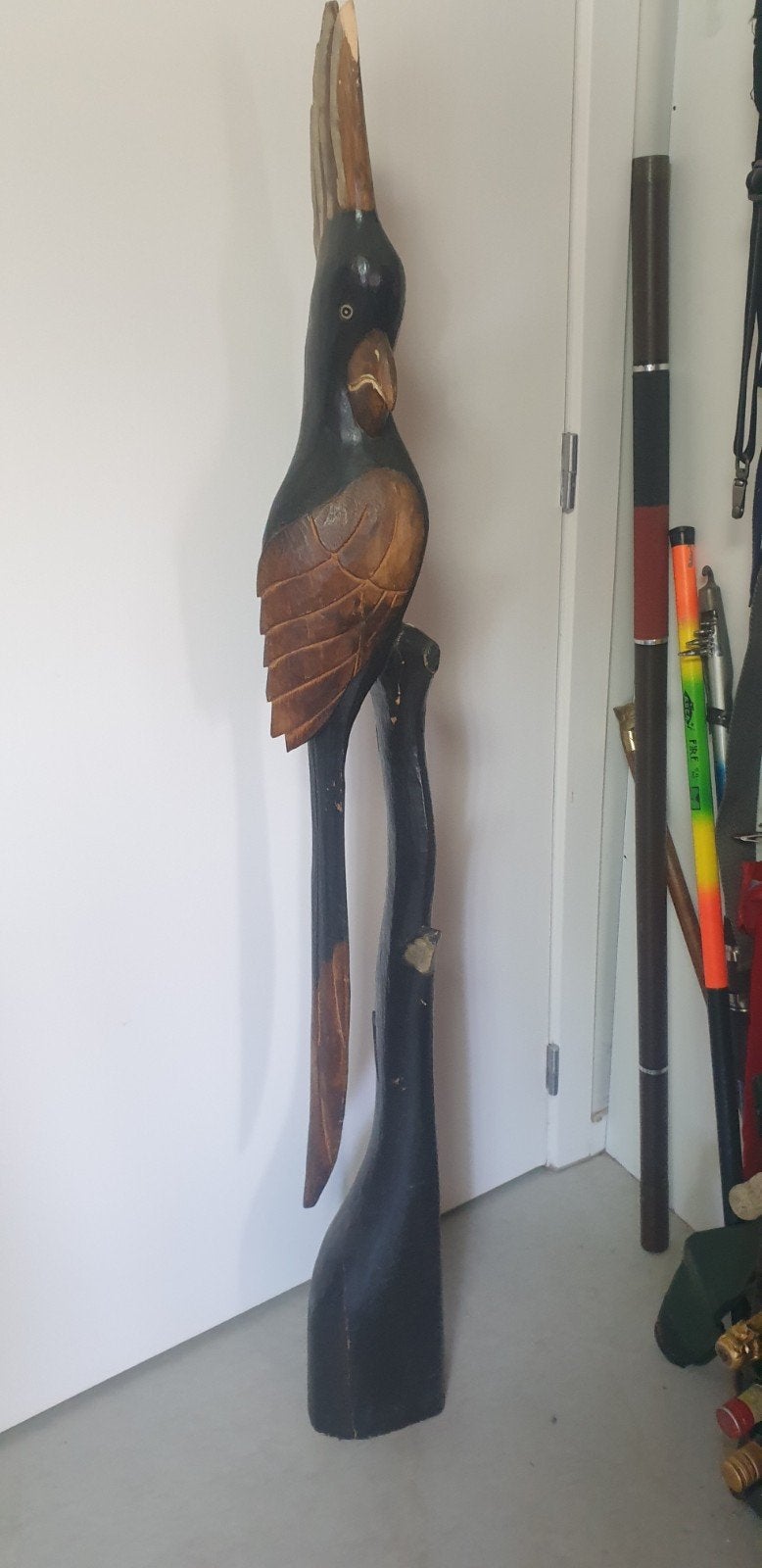 handgesneden houten sculptuur, Ophalen, Vogel
