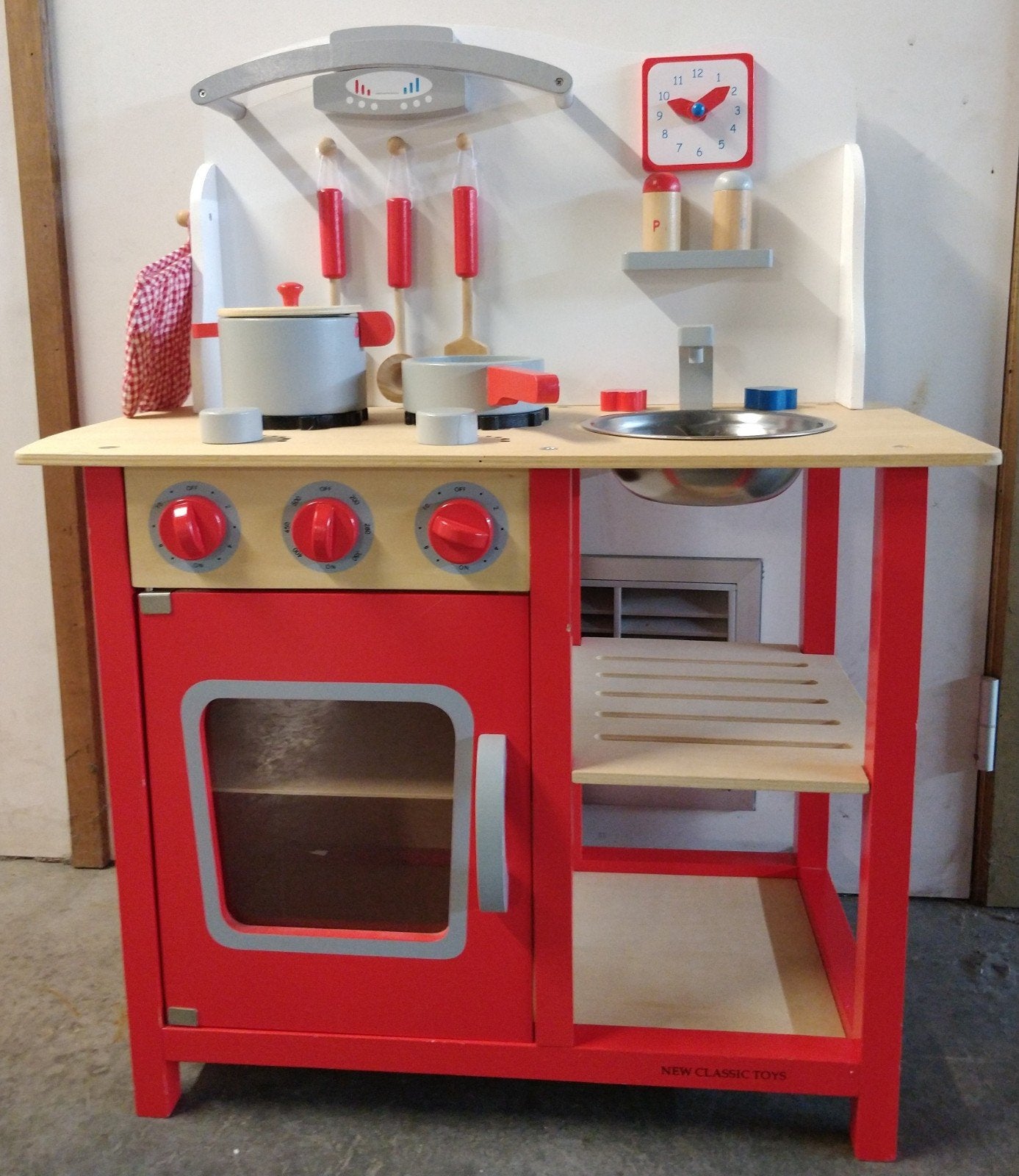 Houten keukentje incl. keukengerief, Enlèvement, Comme neuf, Bois, Jouer à la cuisine