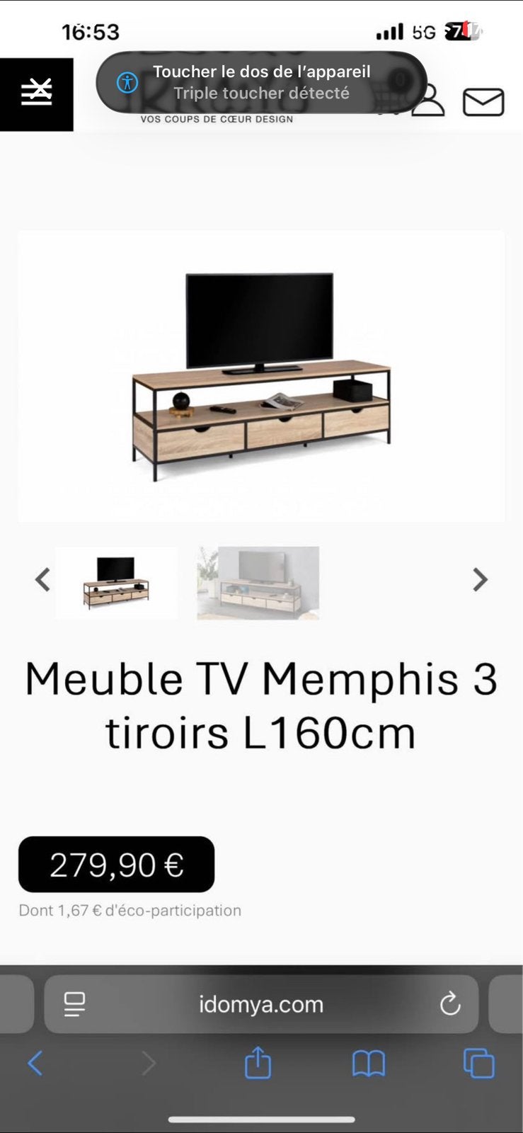 Meuble TV idomya, Maison & Meubles, Armoires | Mobilier de télévision, Enlèvement, Neuf