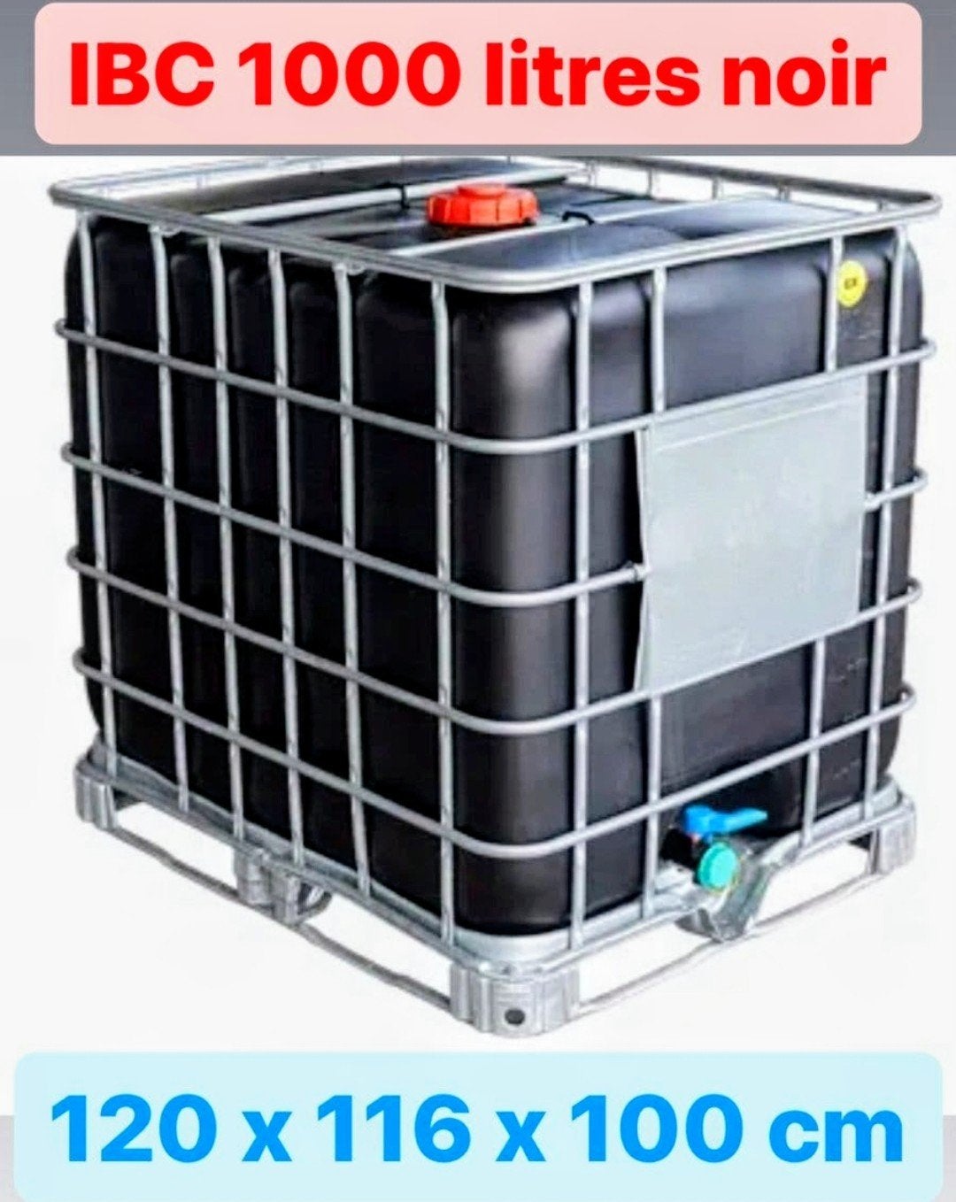 Nieuwe zwarte IBC container 1000L, Tuin en Terras, 150 liter of meer, Ophalen, Nieuw, Kunststof