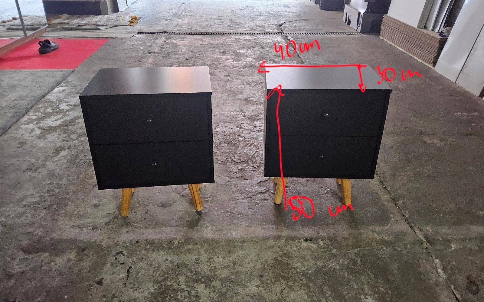 lot de 2 table de chevet., Enlèvement, Bois