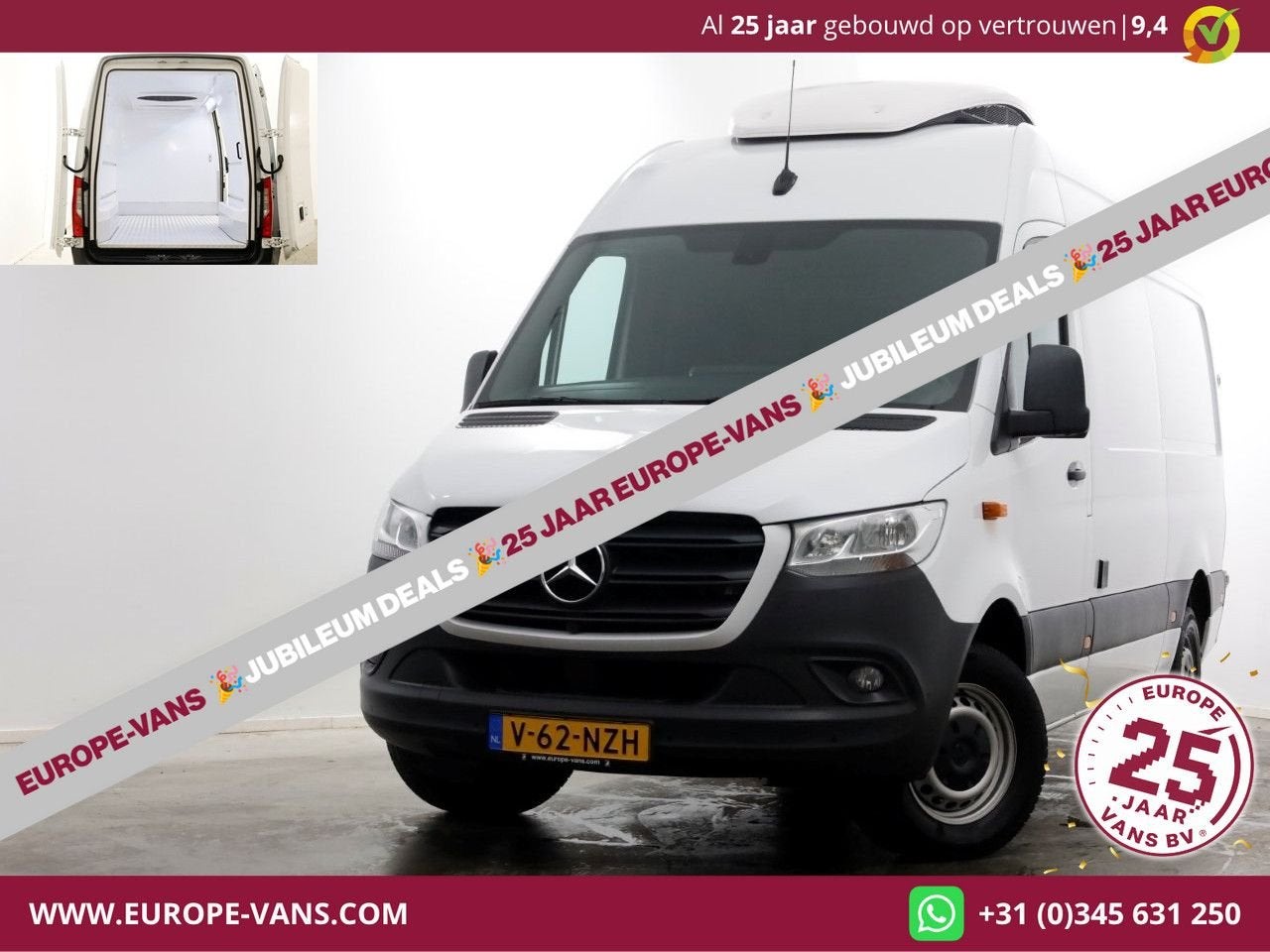 Mercedes-Benz Sprinter 316 CDI 163pk RWD L2H2 Kerstner Koelw, Auto's, Wit, Mercedes-Benz, Onderhoudsboekje, Te koop