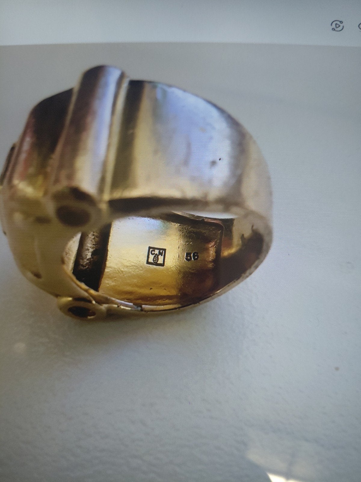 zegel ring, Bijoux, Sacs & Beauté, Envoi, Utilisé, Or, Or
