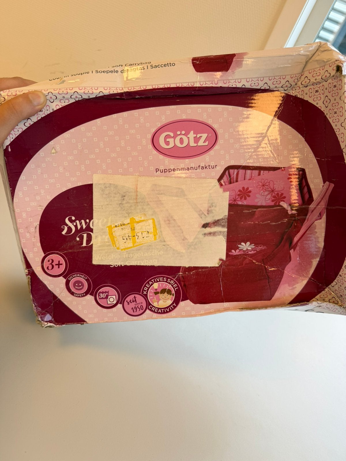 Götz Sweet Dreams Poppendraagtas Nieuw 38x16x23 cm poppentas, Ophalen of Verzenden, Nieuw