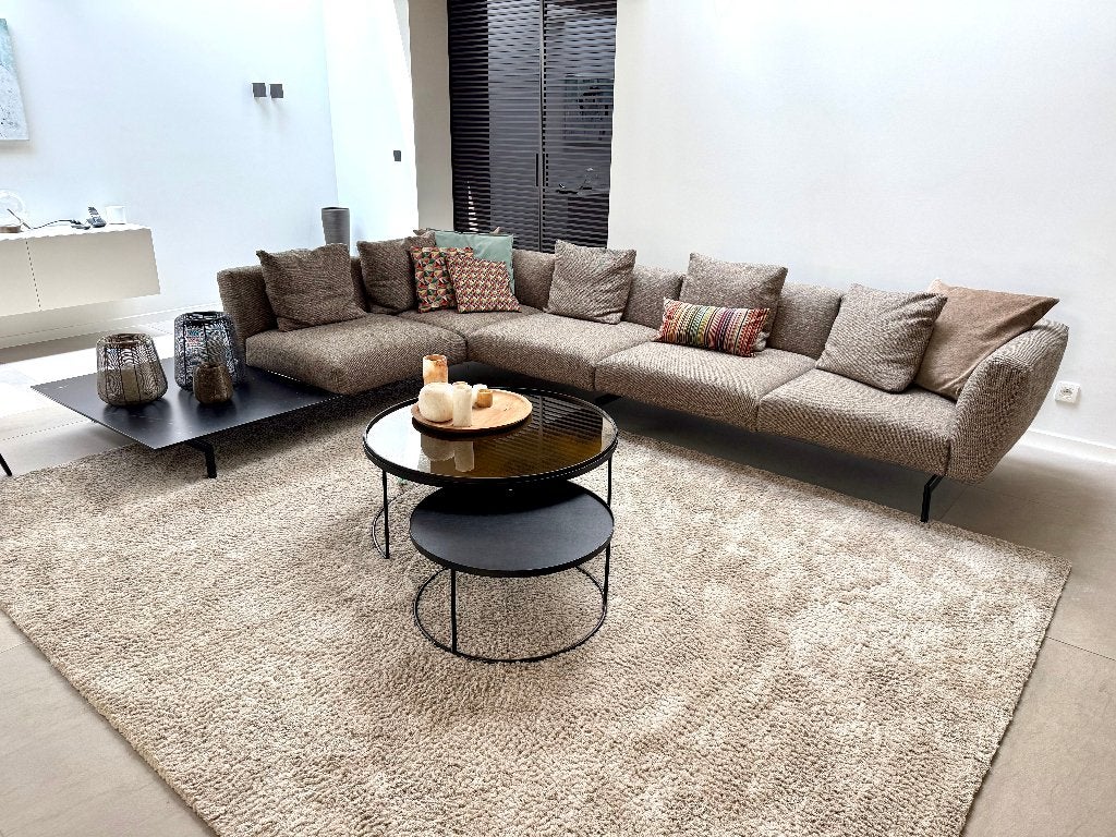 Knoll Avio Sofa system zetel met zwart marmeren tablet, Ophalen, Gebruikt, Hoekbank, Stof