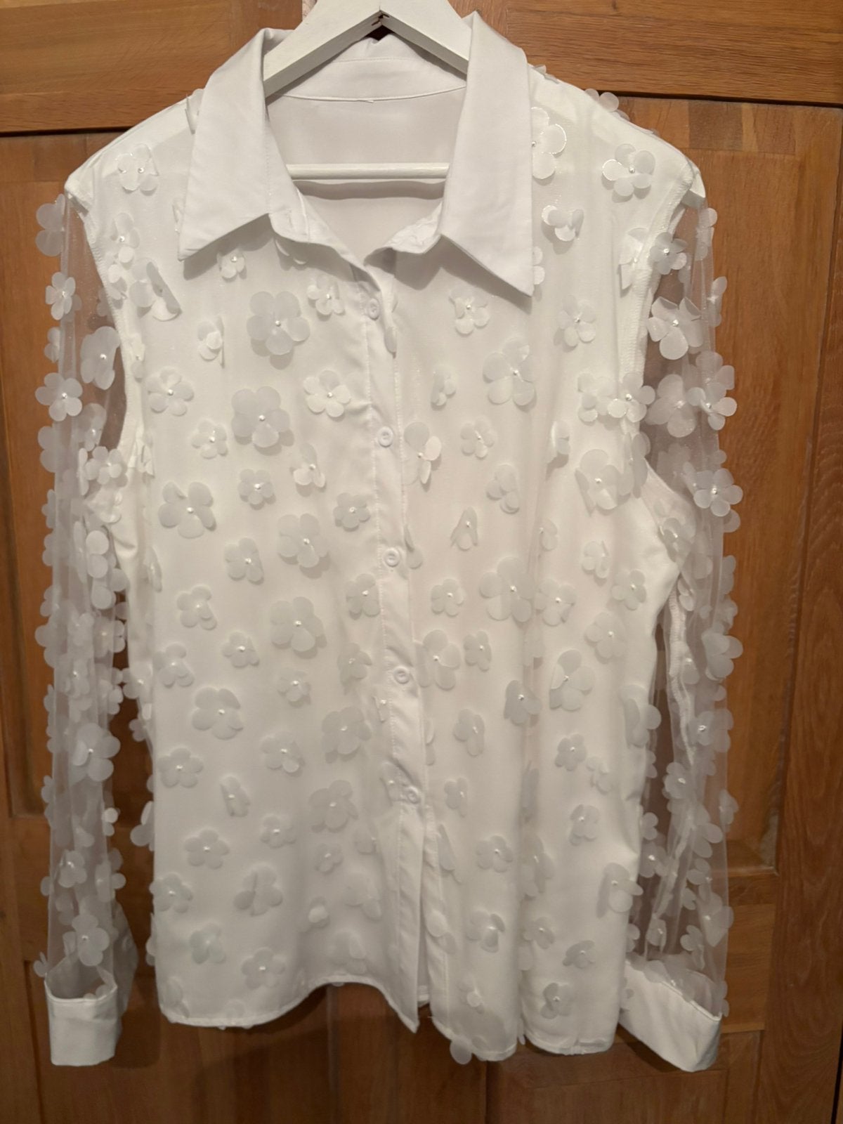 Witte blouse, Kleding | Dames, Blouses en Tunieken, ANDERE, Wit, Maat 46/48 (XL) of groter, Ophalen of Verzenden