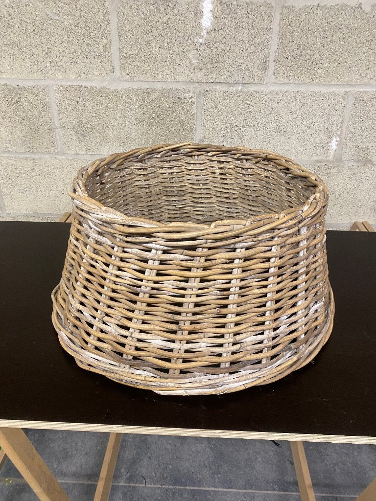 Grand panier / cache-pot en rotin tressé – style naturel, Rond, Enlèvement, Tressé, Panier
