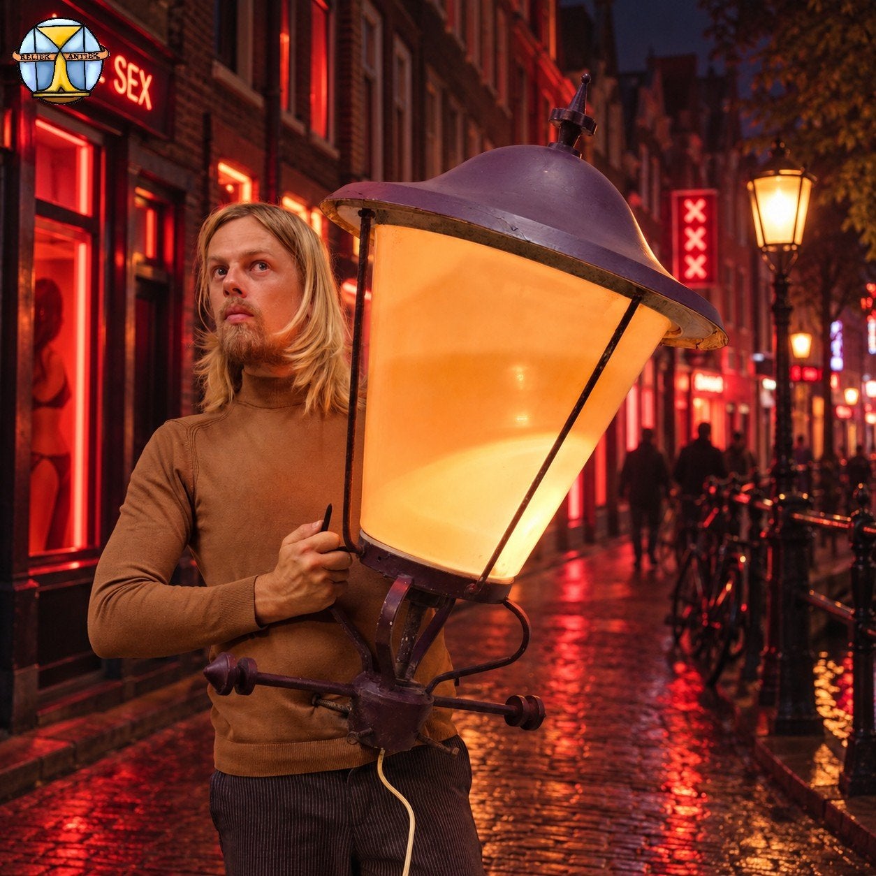 Lampadaire de rue vintage d'Amsterdam/éclairage public, Enlèvement ou Envoi