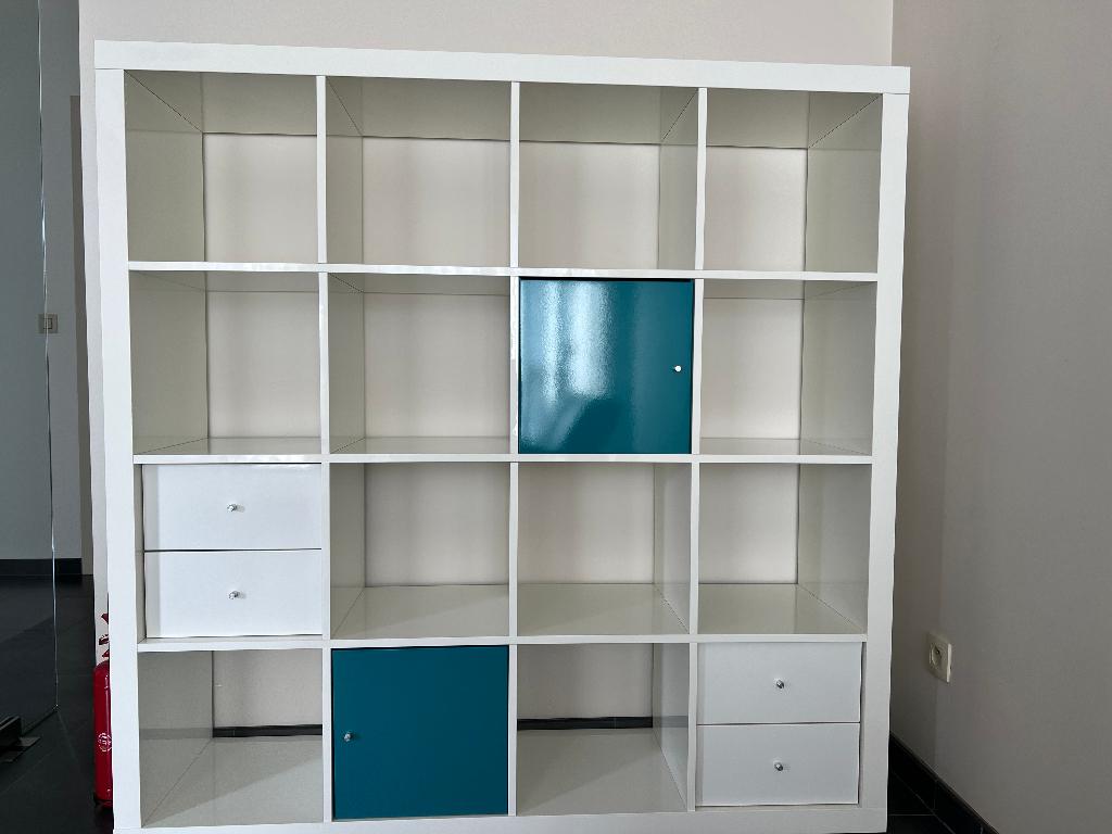 Kast Kallax 4x4, Ophalen, 100 tot 150 cm, 150 tot 200 cm, Zo goed als nieuw