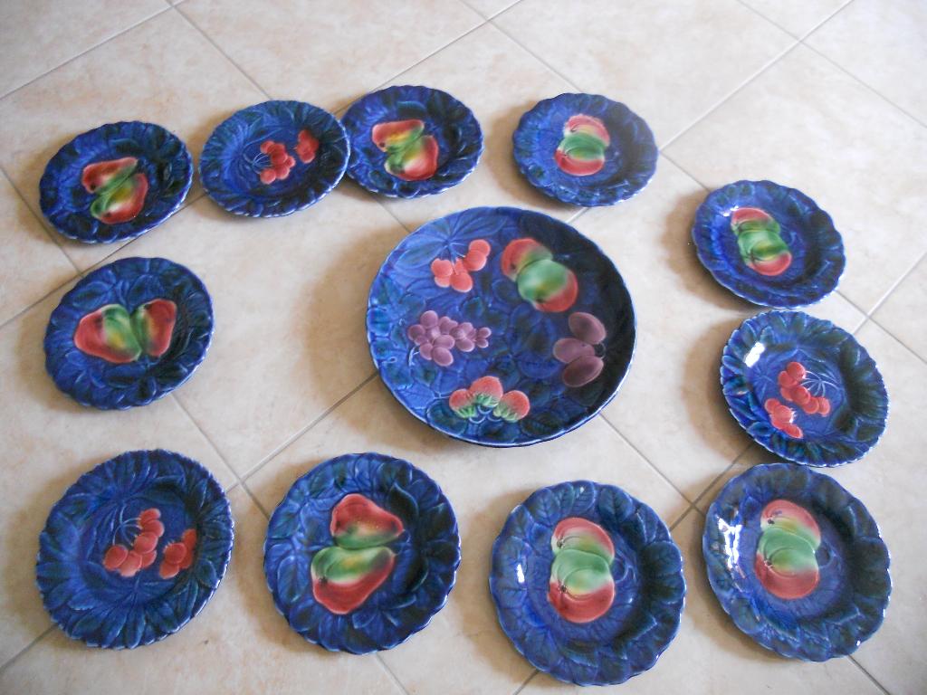 assiettes plat barbotine de sarreguemines, Enlèvement