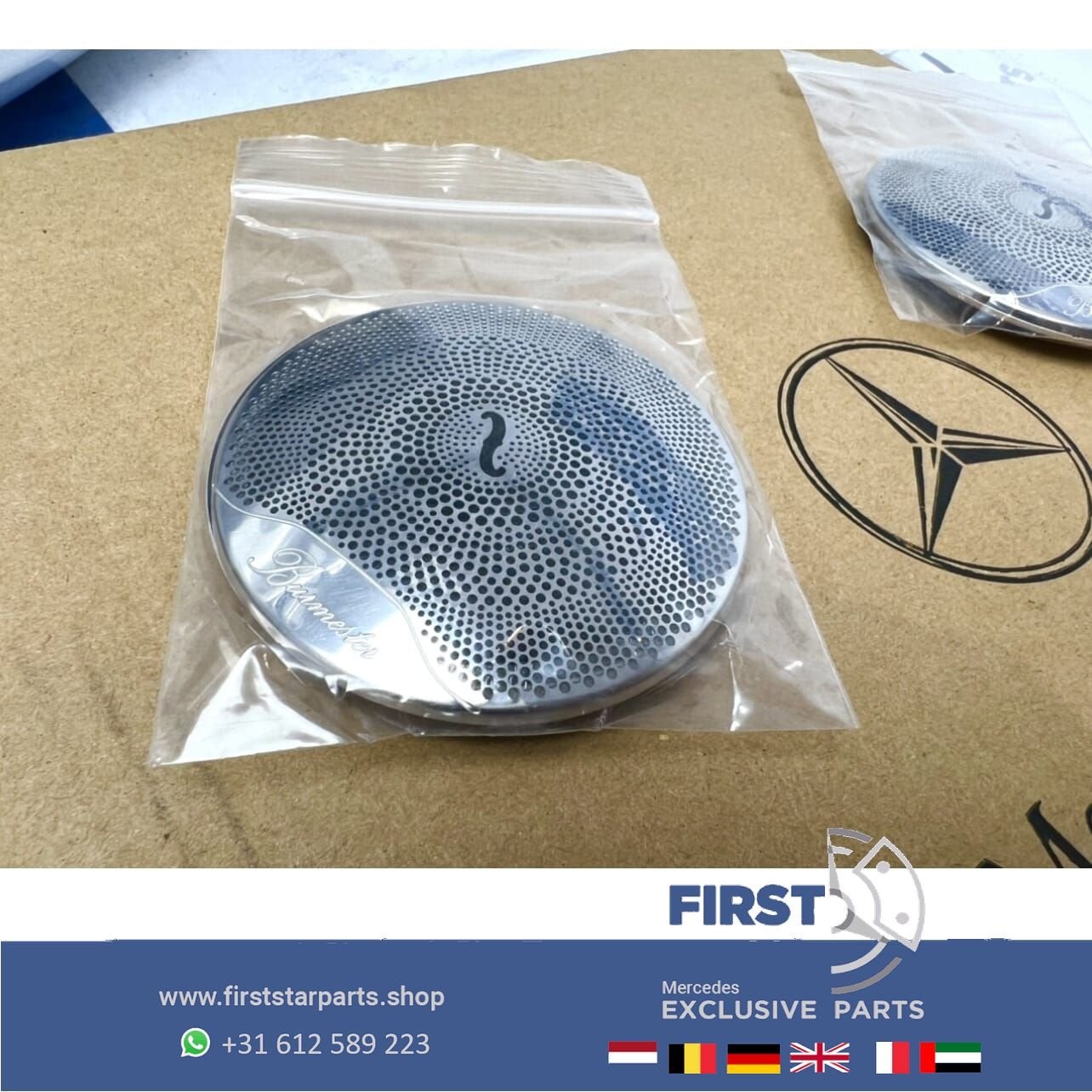 AMG BURMESTER SPEAKER COVERS Mercedes C E KLASSE CHROOM EMBL, Utilisé, -, -, Enlèvement ou Envoi