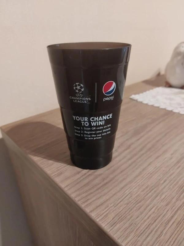 Pepsi / Plastic Beker / Champions League Finale 2023, Ophalen of Verzenden, Zo goed als nieuw, Overige typen