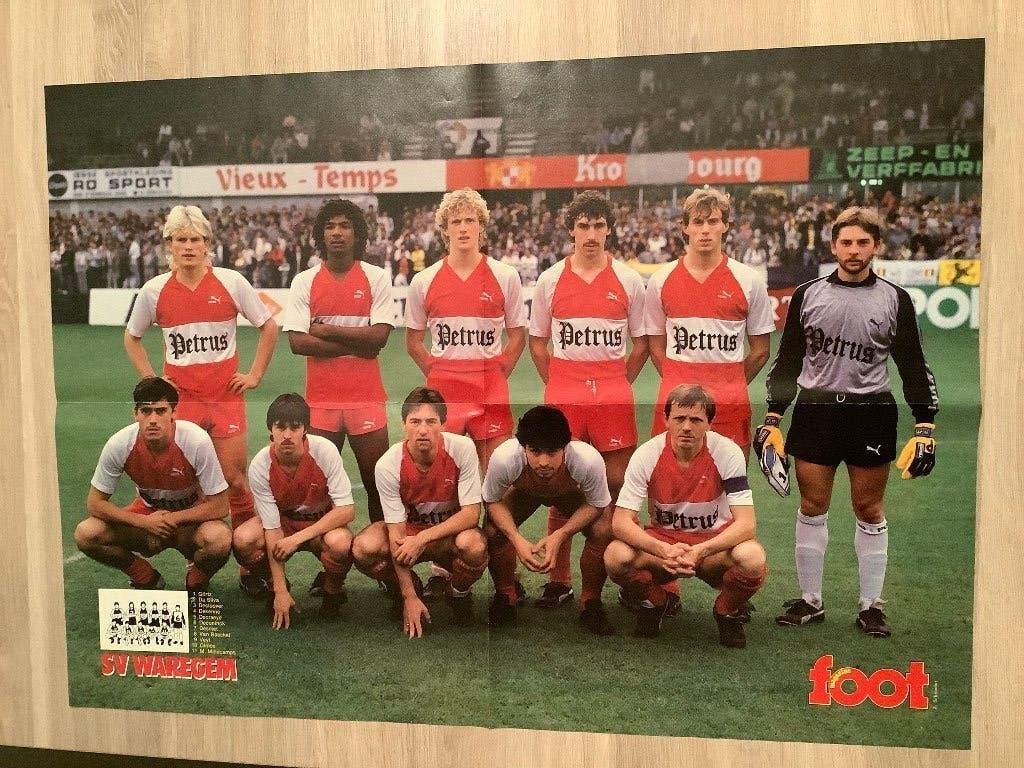 Poster SV Waregem Jaren 80, Verzamelen, Ophalen of Verzenden, Zo goed als nieuw, Poster, Plaatje of Sticker