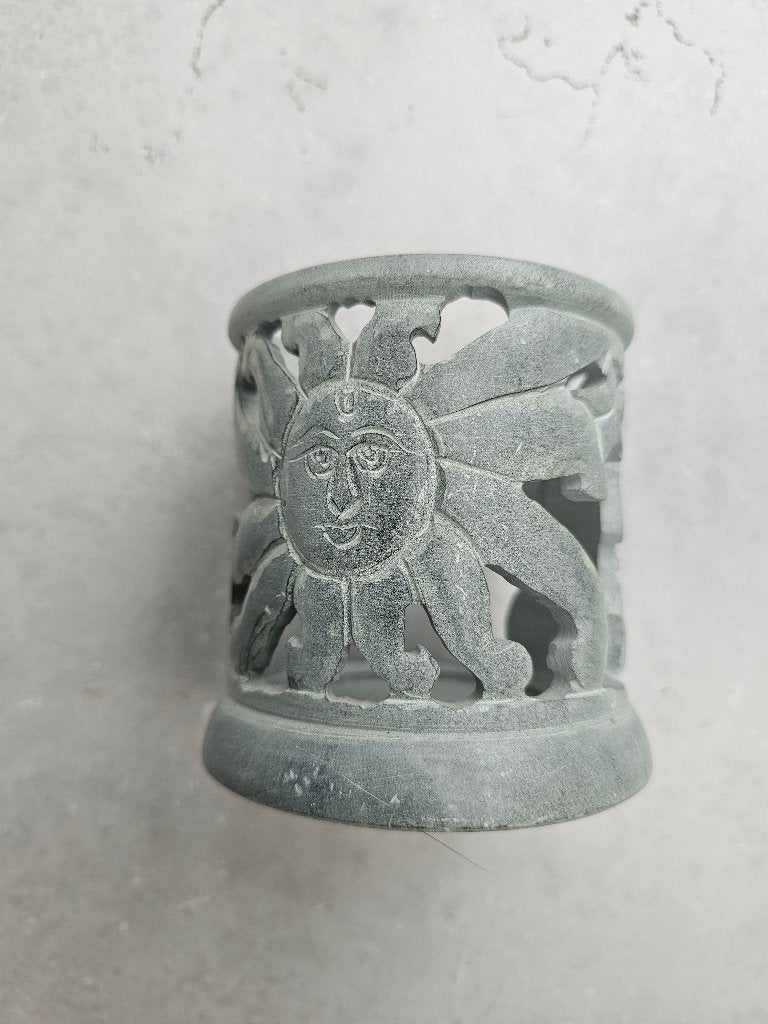 stenen kaars/theelicht-houder, Maison & Meubles, Accessoires pour la Maison | Bougeoirs & Bougies, Moins de 25 cm, Enlèvement ou Envoi
