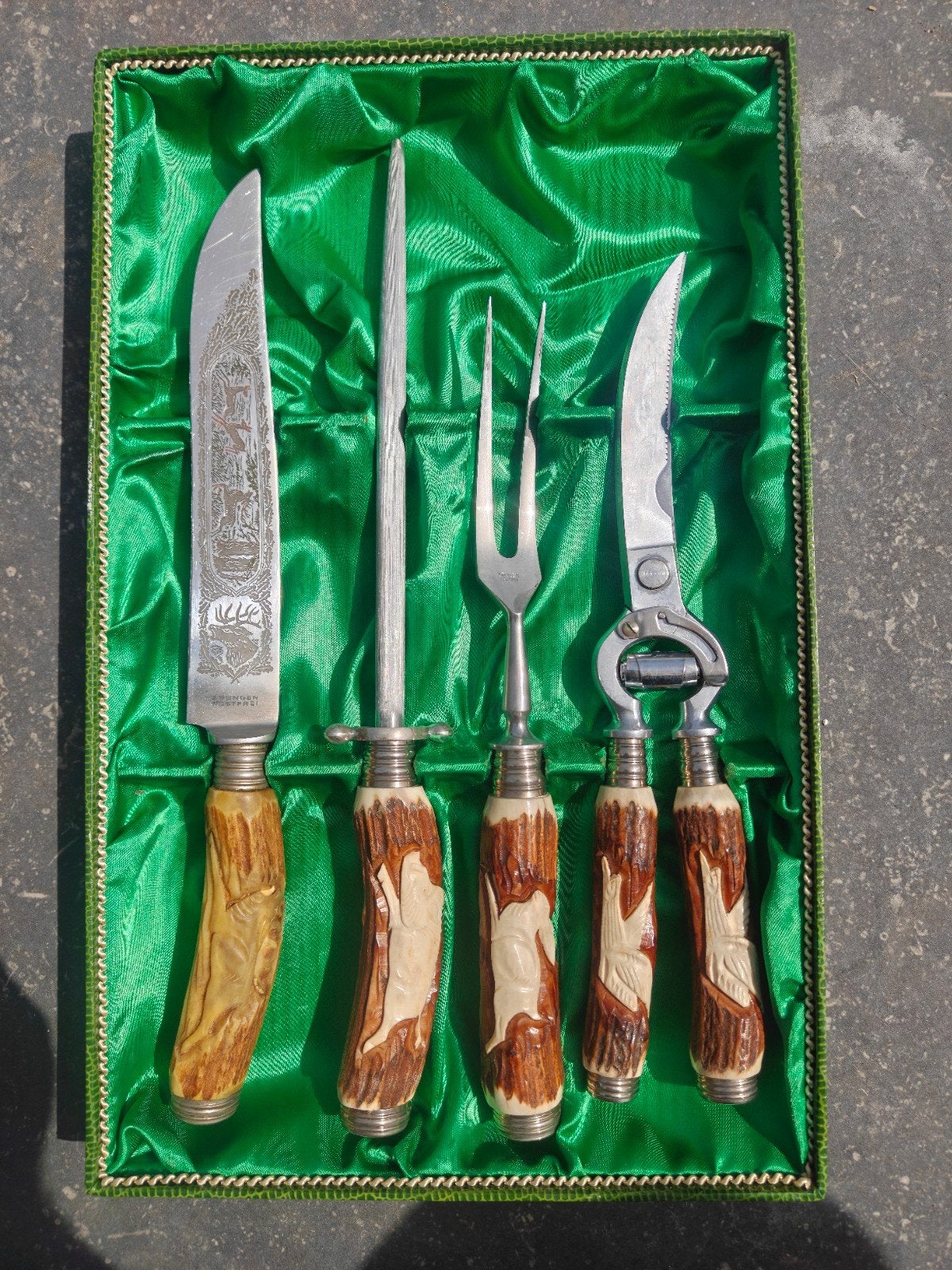 Set de jeu 4 pièces Vintage Solingen., Enlèvement