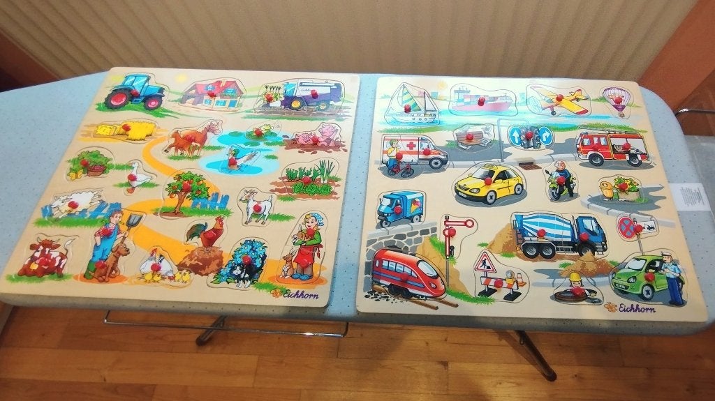 Deux beaux puzzles en bois, Kinderen en Baby's, Speelgoed | Kinderpuzzels, Ophalen, Zo goed als nieuw, Van hout