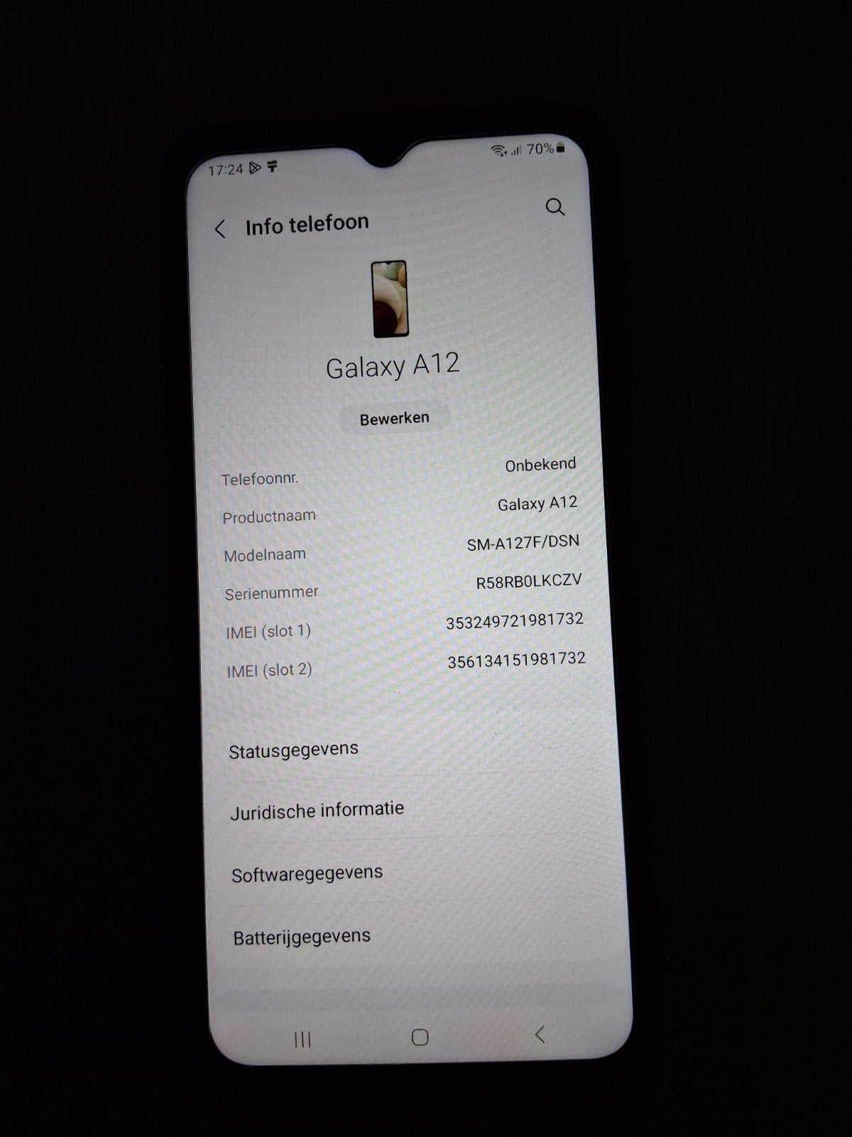 Samsung galaxy A12- 128 GB./2 simkaarthouders/1geheugenkaart, Télécoms, Téléphonie mobile | Batteries, Enlèvement, Utilisé