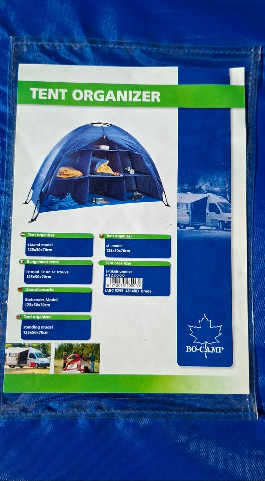 Camping opbergtent tent organizer Bo-camp nieuw 9 vakke, Caravans en Kamperen, Ophalen of Verzenden, Zo goed als nieuw, Campingmeubel-accessoire