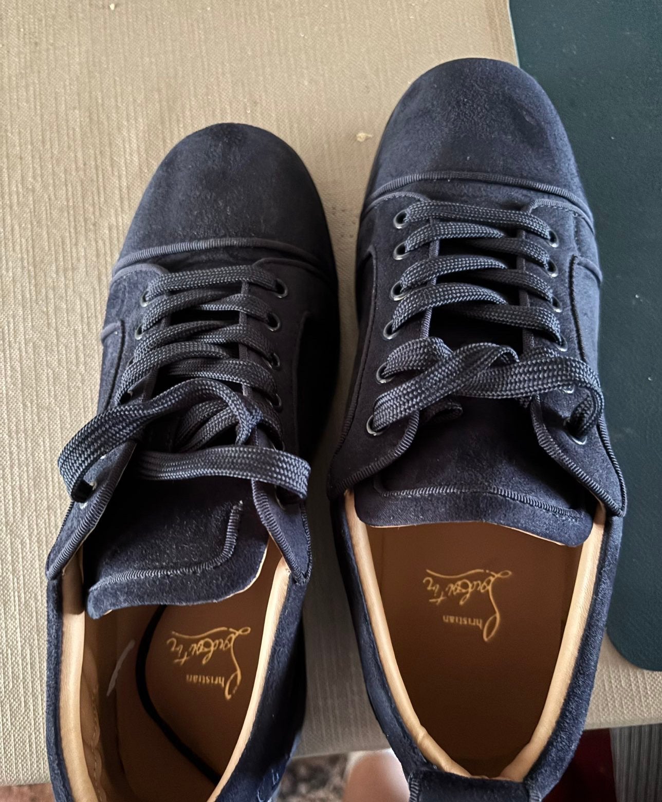 Christian Louboutin, Kleding | Heren, Schoenen, Blauw, Ophalen of Verzenden, Zo goed als nieuw, Veterschoenen