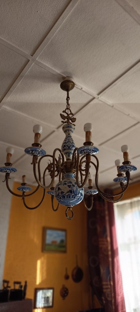 Lustre vintage hollandais, Enlèvement, Comme neuf, Céramique, Hollandais