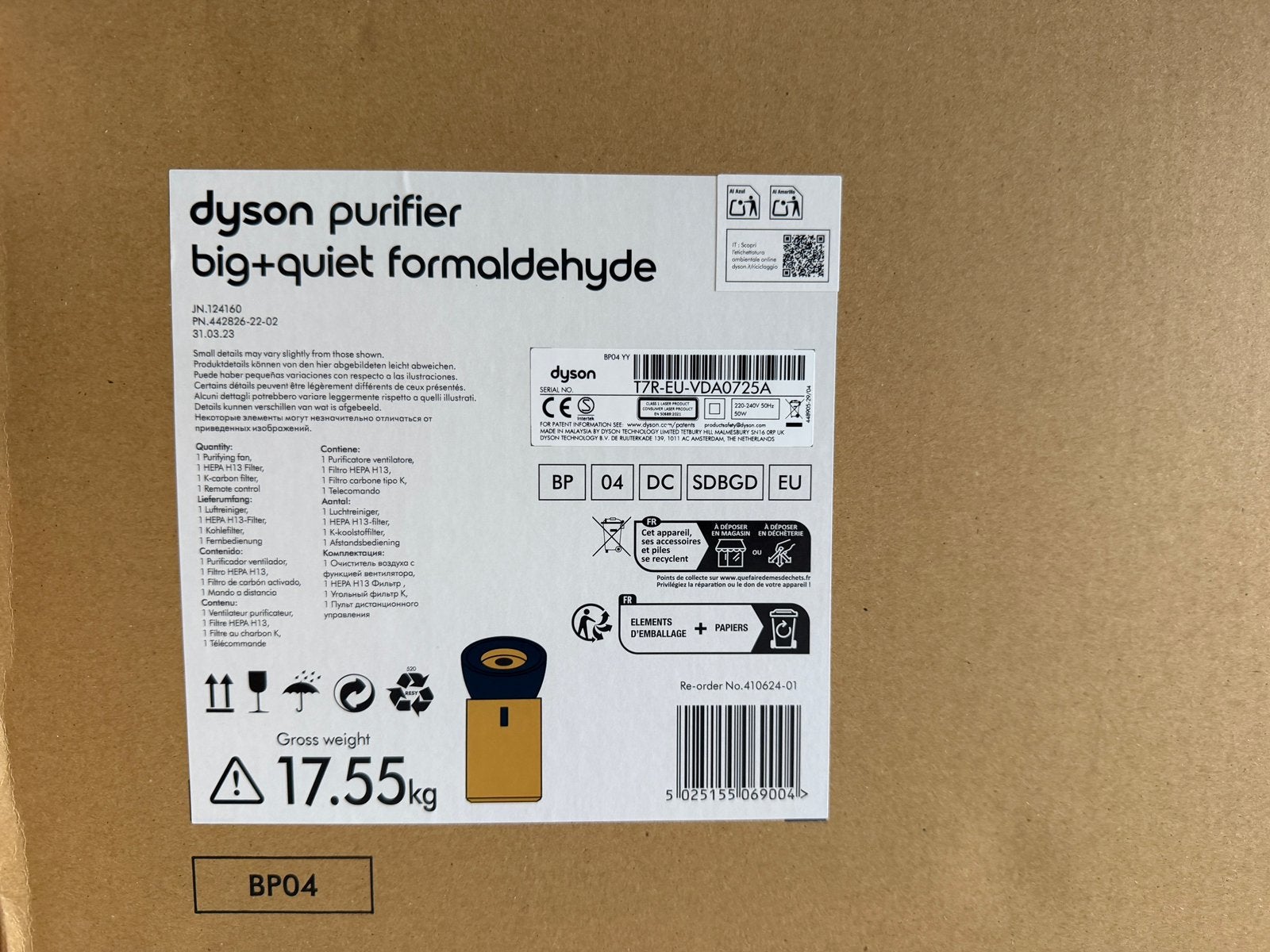 DYSON Luchtreiniger Big+Quiet Formaldehyde, Ophalen of Verzenden, Nieuw