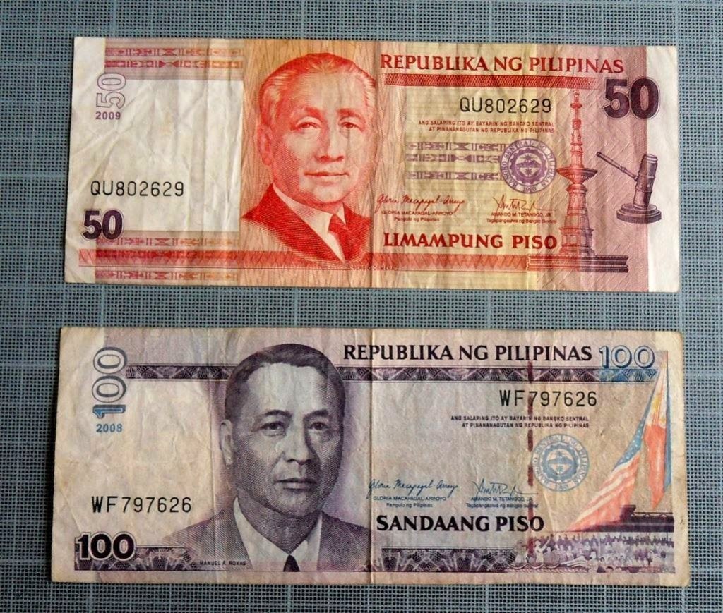 1biljet van 50 peso , 1biljet van 100 peso uit de Filipijnen, Postzegels en Munten, Verzenden, Zuidoost-Azië, Los biljet