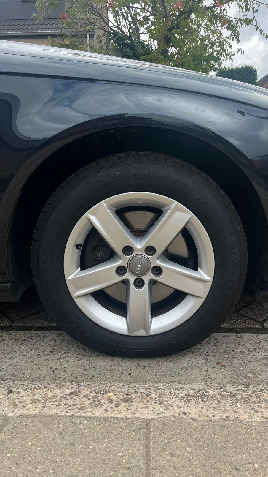 Audi A4 Set Banden & Velgen 16 inch Topstaat 4-5mm, Pneus et Jantes, 16 pouces, Véhicule de tourisme, Pneus été