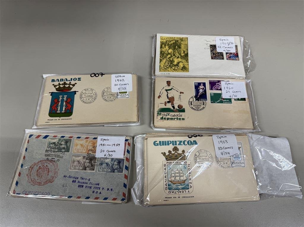 postzegel stempell kaarten - 138 kaarten spanje, Timbres & Monnaies, Timbres | Europe | Espagne, Enlèvement ou Envoi, Non oblitéré