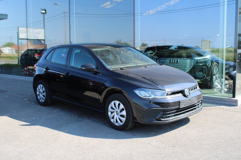 VOLKSWAGEN POLO 1.0TSI-CAMERA-AC-NAVI-APP C, Stof, Euro 6, Zwart, Bedrijf
