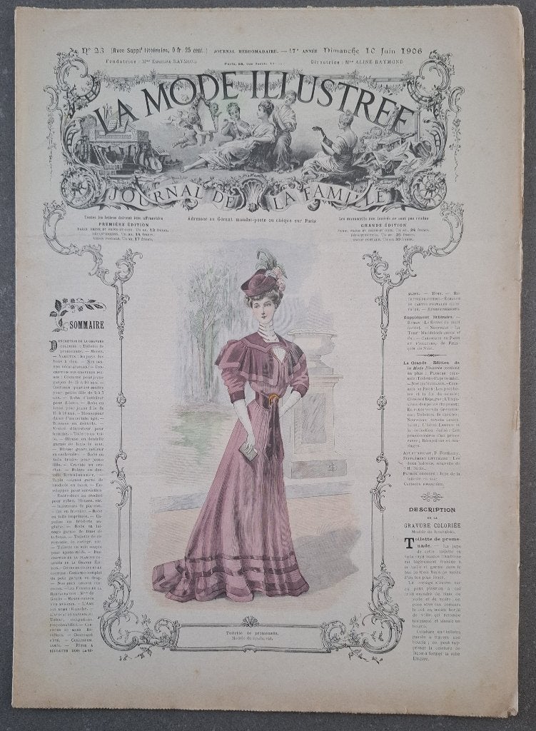 Exemplaar nummer 23 van  La Mode Illustrée uit 1906, Boeken, Ophalen of Verzenden, Gelezen, Damesbladen