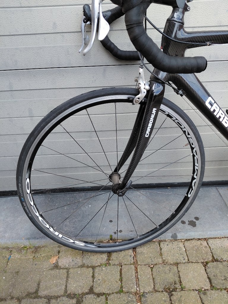 Carbonua koersfiets maat 51, Vélos & Vélomoteurs, Vélos | Vélos de course, Utilisé, Autres marques, Moins de 10 vitesses, Frein sur jante