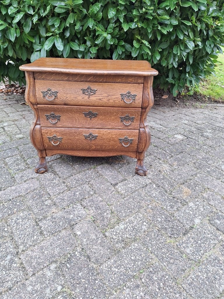eiken buikkast/ kast met lades, Huis en Inrichting, Gebruikt, Eikenhout, 3 of 4 laden, Minder dan 100 cm