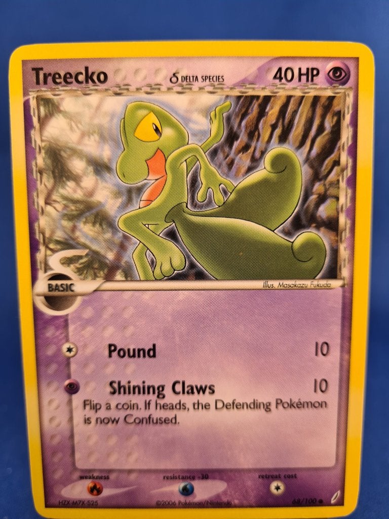 Treecko δ 68/100 - Crystal Guardians, Hobby en Vrije tijd, Verzamelkaartspellen | Pokémon, Gebruikt, Verzenden