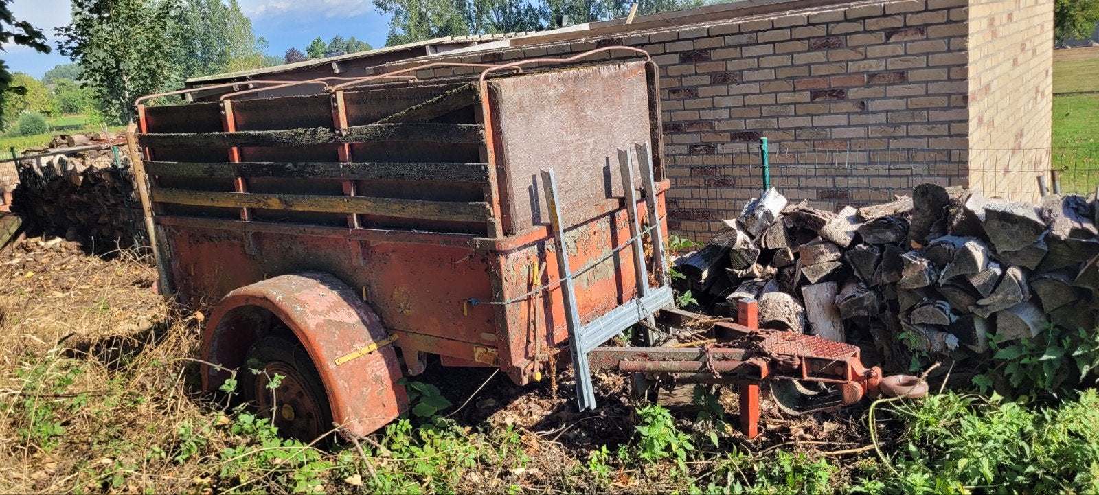 remorque pour tracteur bois, Enlèvement, Utilisé, Fer