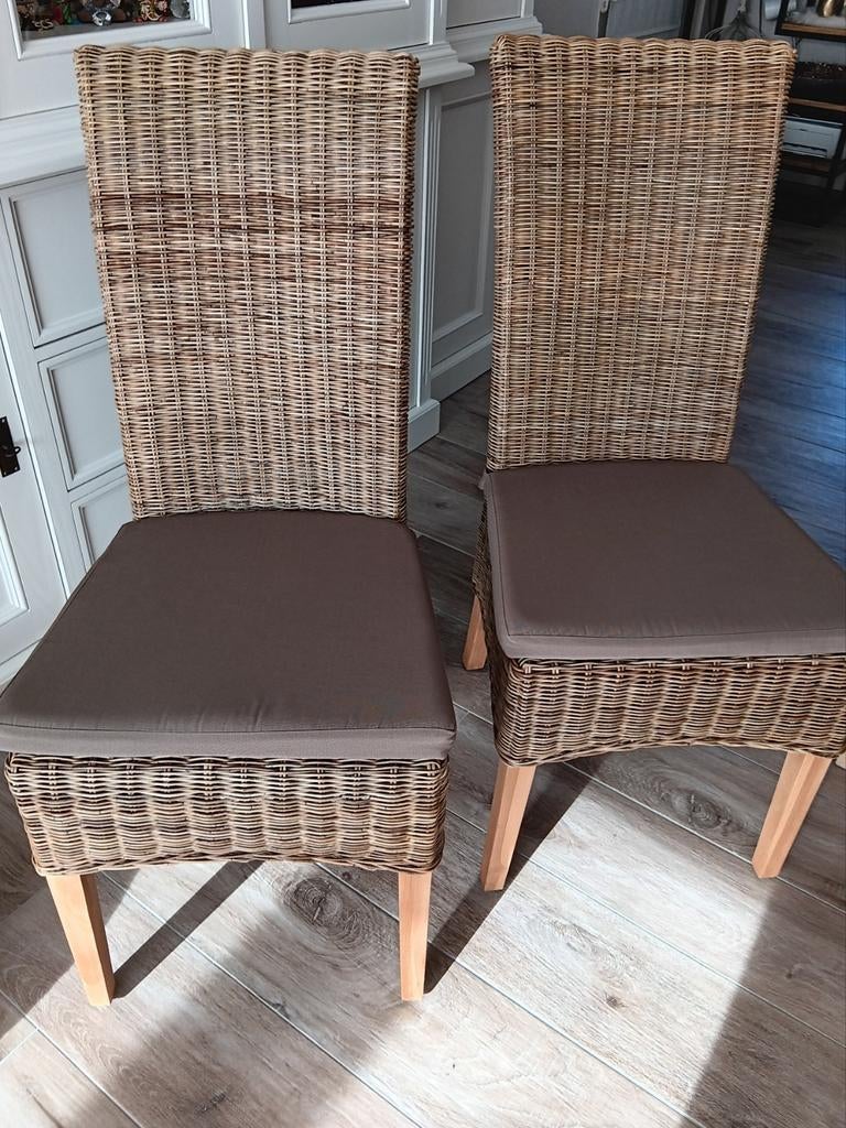 6 Rotan stoelen, Huis en Inrichting, Stoelen, Ophalen