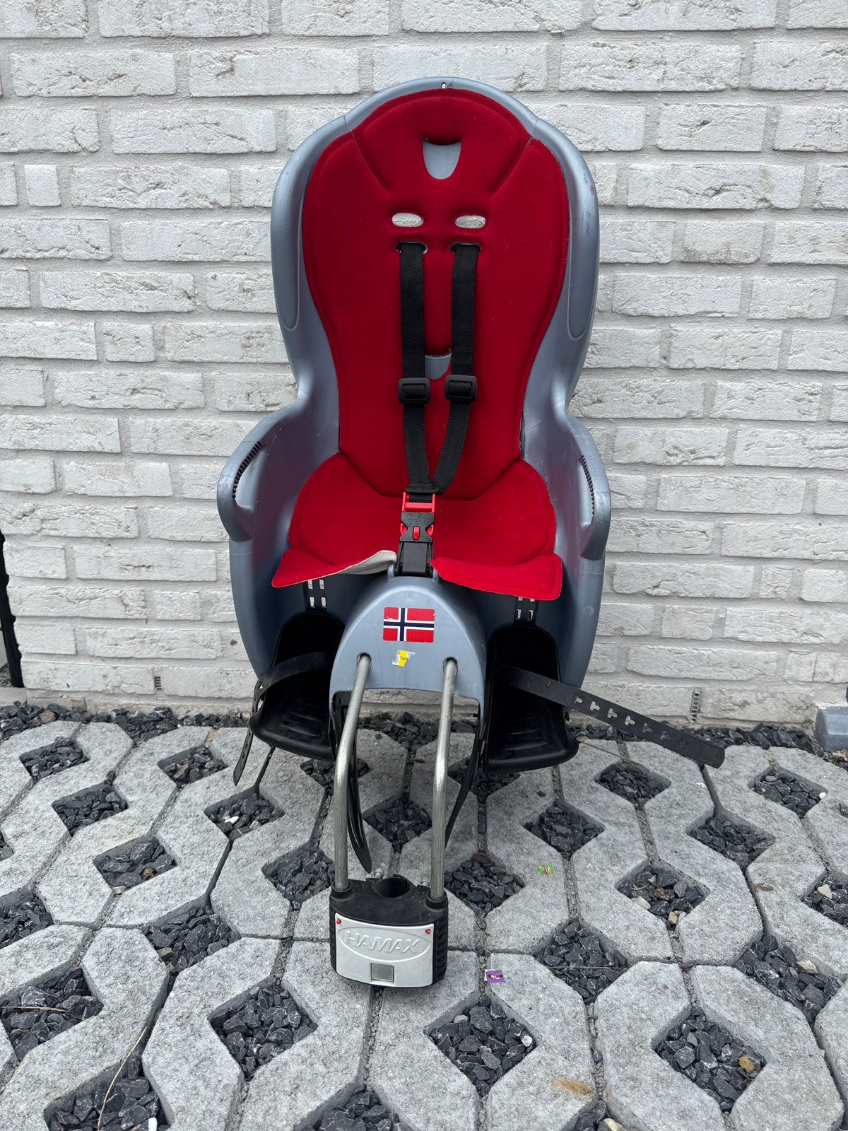 Hamax kinderzitje fiets achteraan, met bevestiging, Fietsen en Brommers, Ophalen, Gebruikt