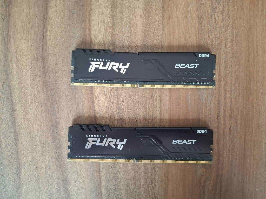 Kingston FURY Beast 16GB (2x8GB) DDR4 3200MHz Memory Kit, Computers en Software, RAM geheugen, Ophalen, DDR4, Zo goed als nieuw