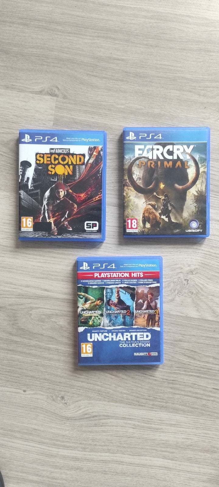 jeux PS4 - Farcry Primal - InFamous - Uncharted 1,2,3, Games en Spelcomputers, Ophalen, Zo goed als nieuw