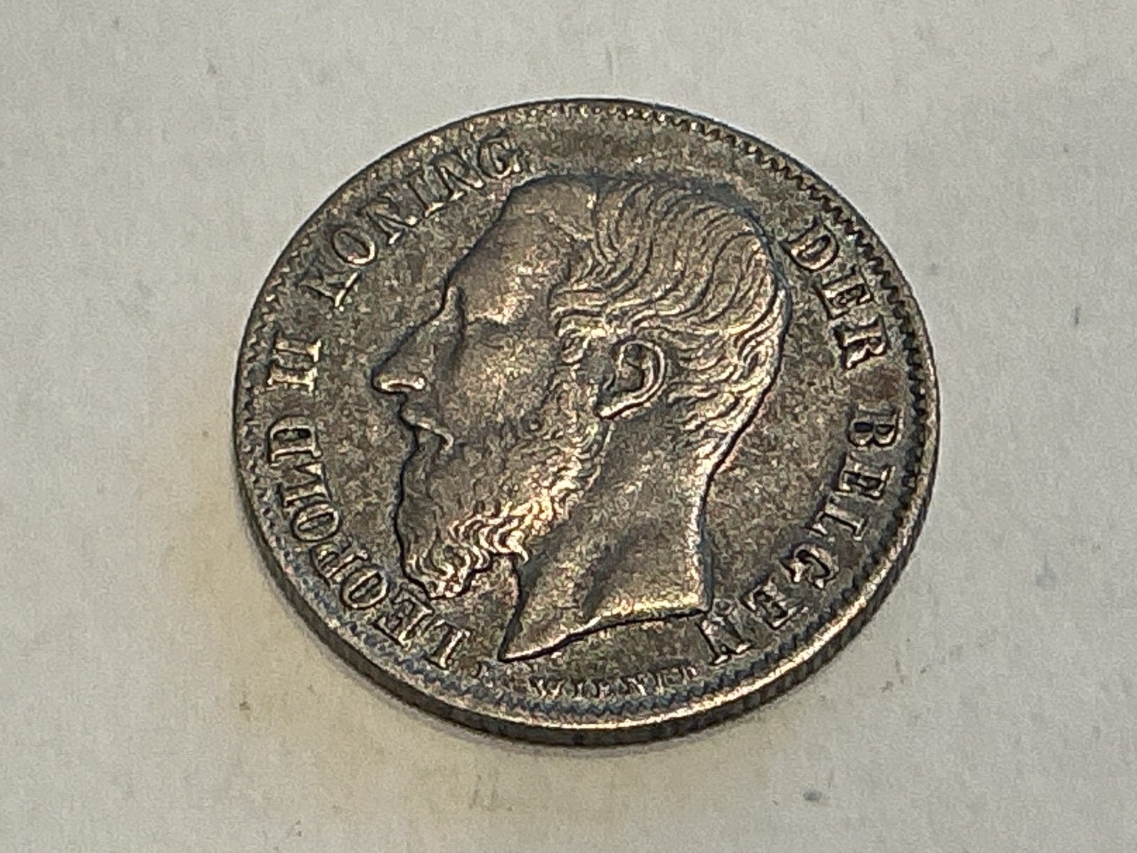 Belgique 1/2 franc 1899 argent flamand, Enlèvement ou Envoi, Argent