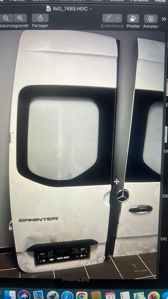 PORTE ARRIERE MERCEDES SPRINTER 317CDI, Arrière, Mercedes-Benz, Enlèvement, Utilisé