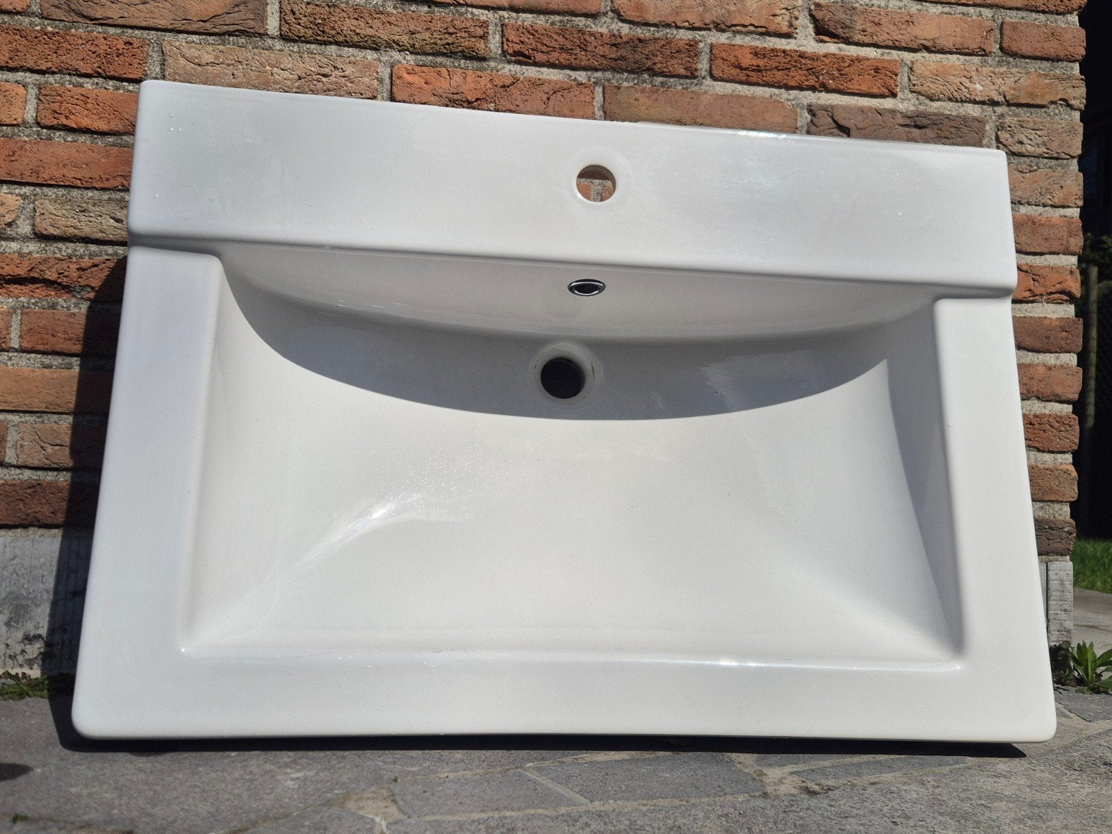 Lavabo en céramique — 80 x 54 cm, Maison & Meubles, Enlèvement, Comme neuf, Lavabo ou Évier