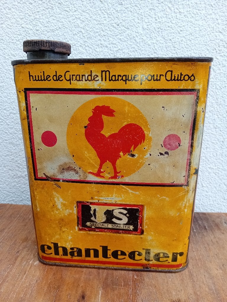 Bidon d'huile Chantecler rare, Enlèvement ou Envoi, Utilisé